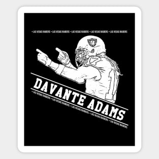 Davante adams || Las vegas raiders || White Retro Magnet